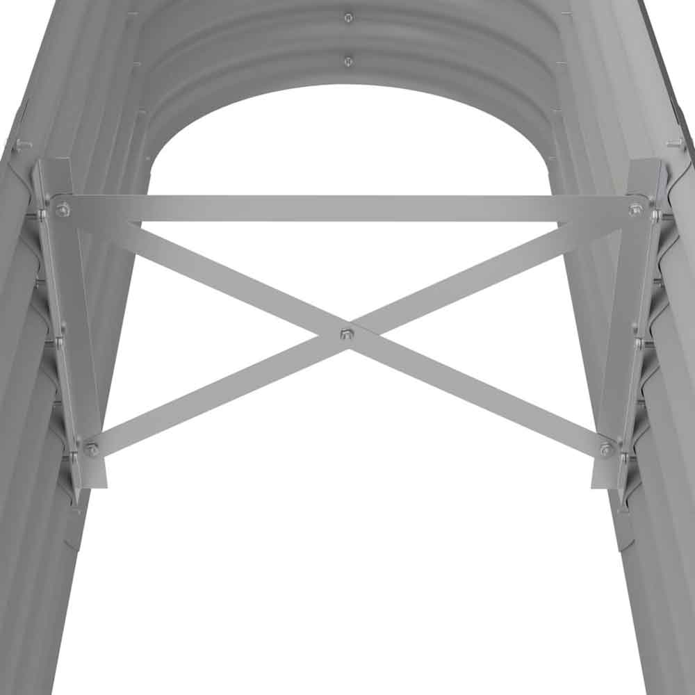 Modenza Oval 152 x 40 x 36cm Garden Galvanised Steel Planter in Grey