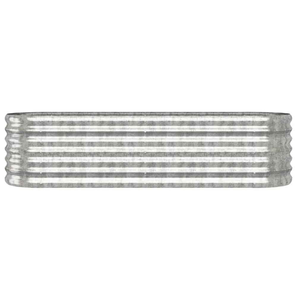 Modenza Oval 152 x 40 x 36cm Garden Galvanised Steel Planter in Silver