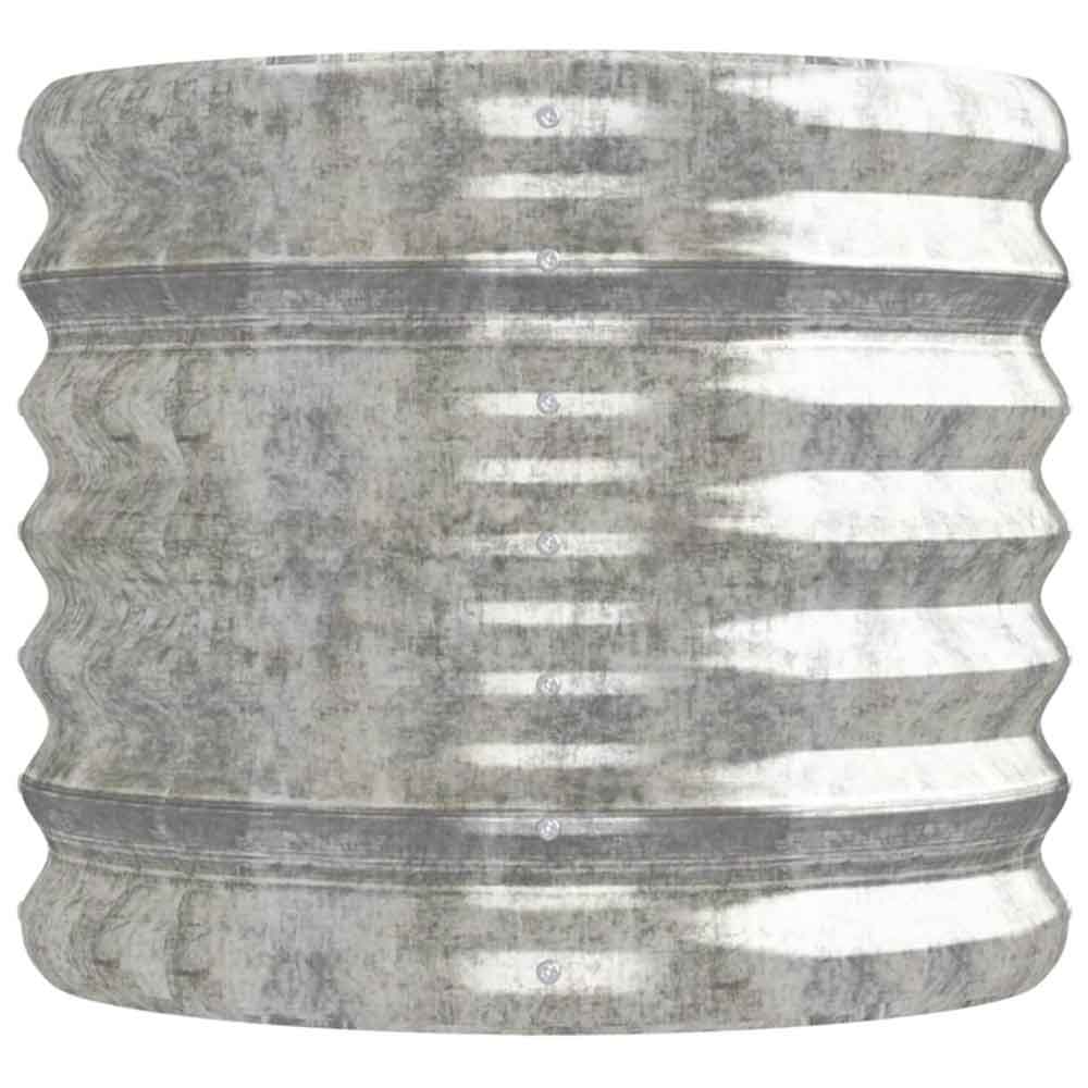 Modenza Oval 152 x 40 x 36cm Garden Galvanised Steel Planter in Silver