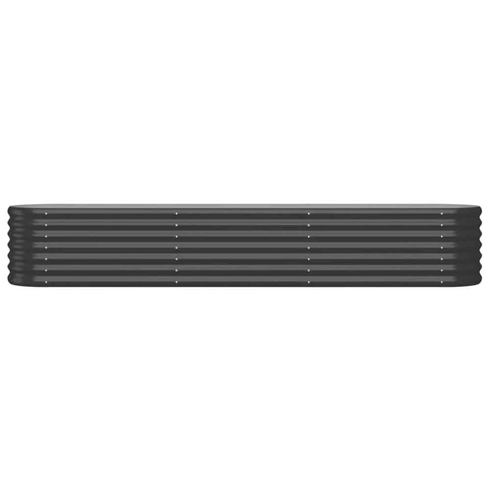Modenza Oval 224 x 40 x 36cm Garden Galvanised Steel Planter in Anthracite