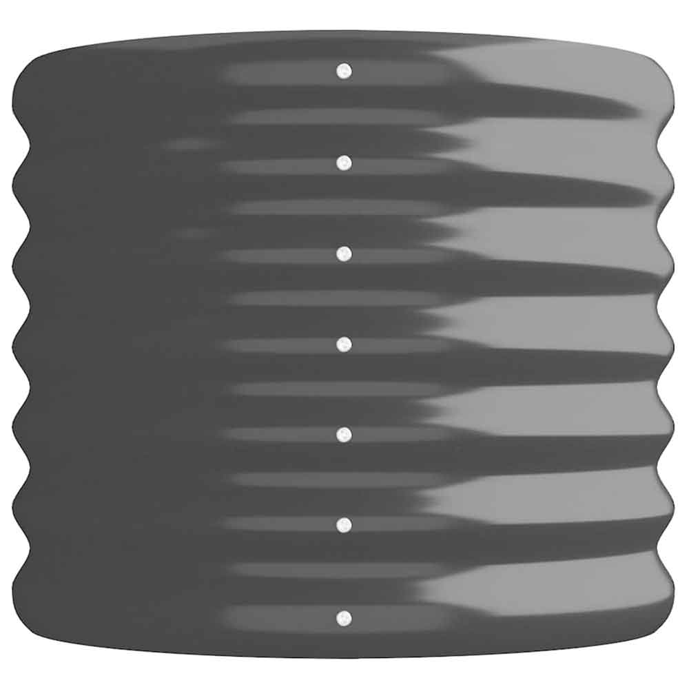 Modenza Oval 224 x 40 x 36cm Garden Galvanised Steel Planter in Anthracite