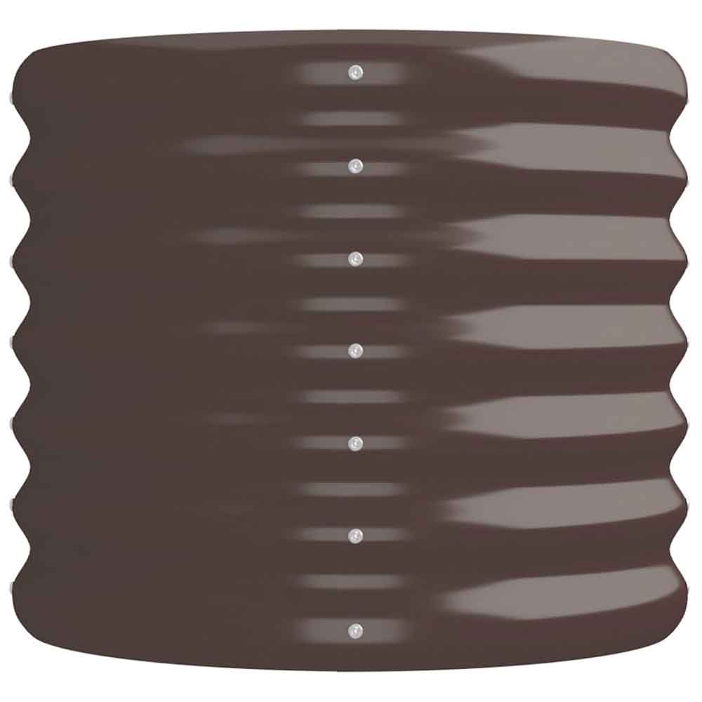 Modenza Oval 224 x 40 x 36cm Garden Galvanised Steel Planter in Brown