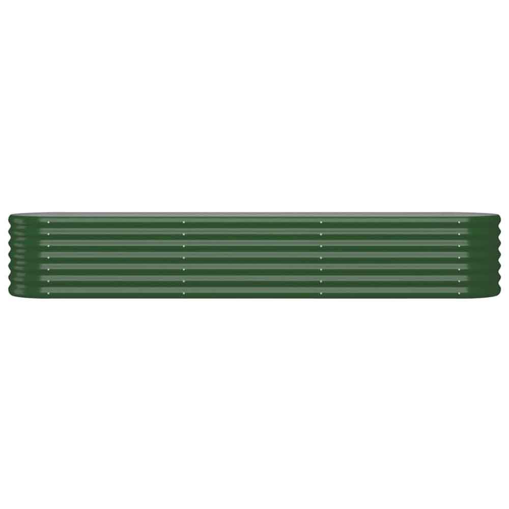Modenza Oval 224 x 40 x 36cm Garden Galvanised Steel Planter in Green