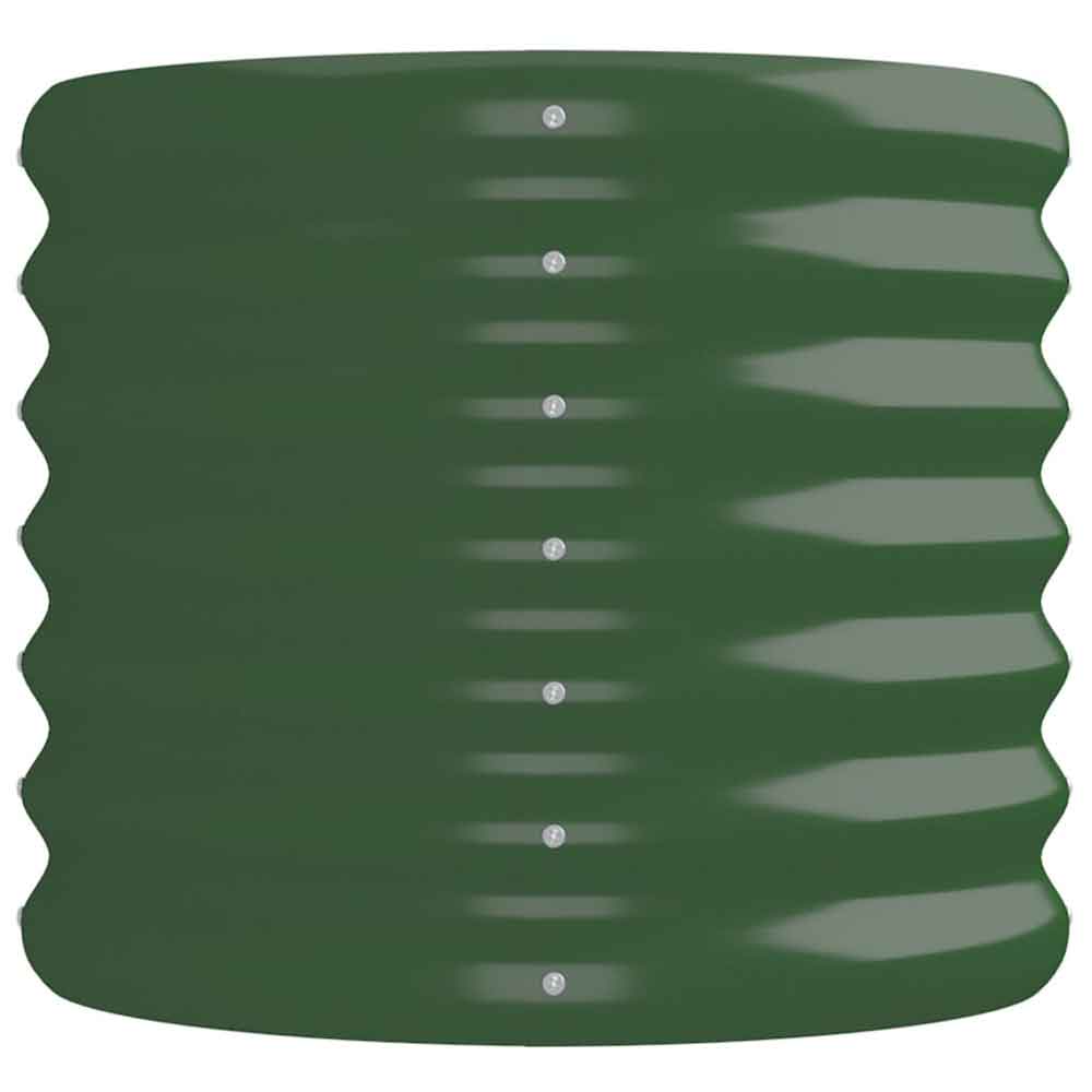 Modenza Oval 224 x 40 x 36cm Garden Galvanised Steel Planter in Green