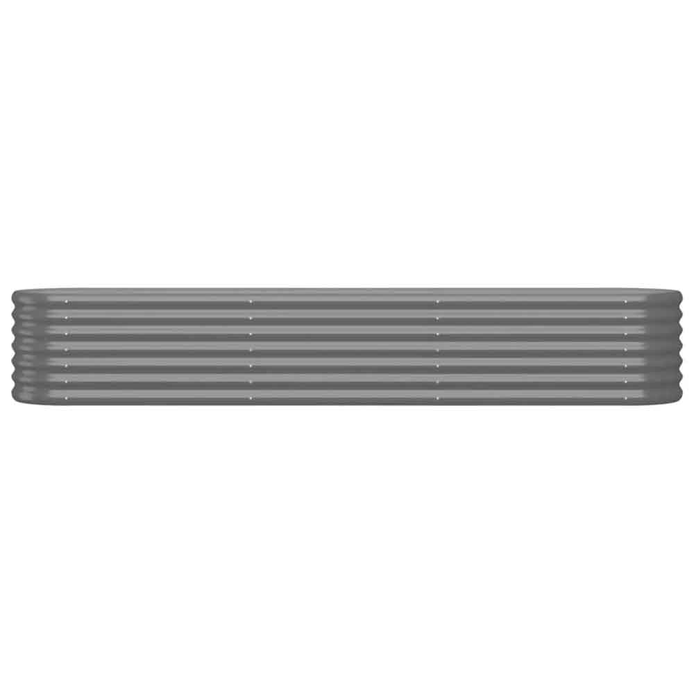 Modenza Oval 224 x 40 x 36cm Garden Galvanised Steel Planter in Grey