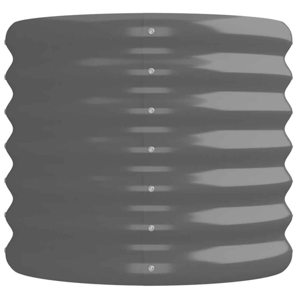 Modenza Oval 224 x 40 x 36cm Garden Galvanised Steel Planter in Grey