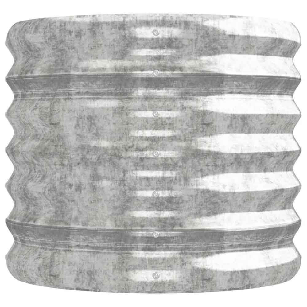 Modenza Oval 224 x 40 x 36cm Garden Galvanised Steel Planter in Silver