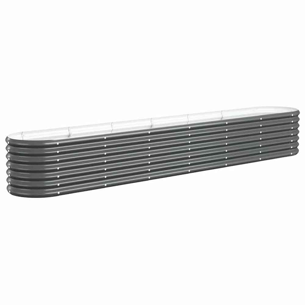 Modenza Oval 260 x 40 x 36cm Garden Galvanised Steel Planter in Anthracite