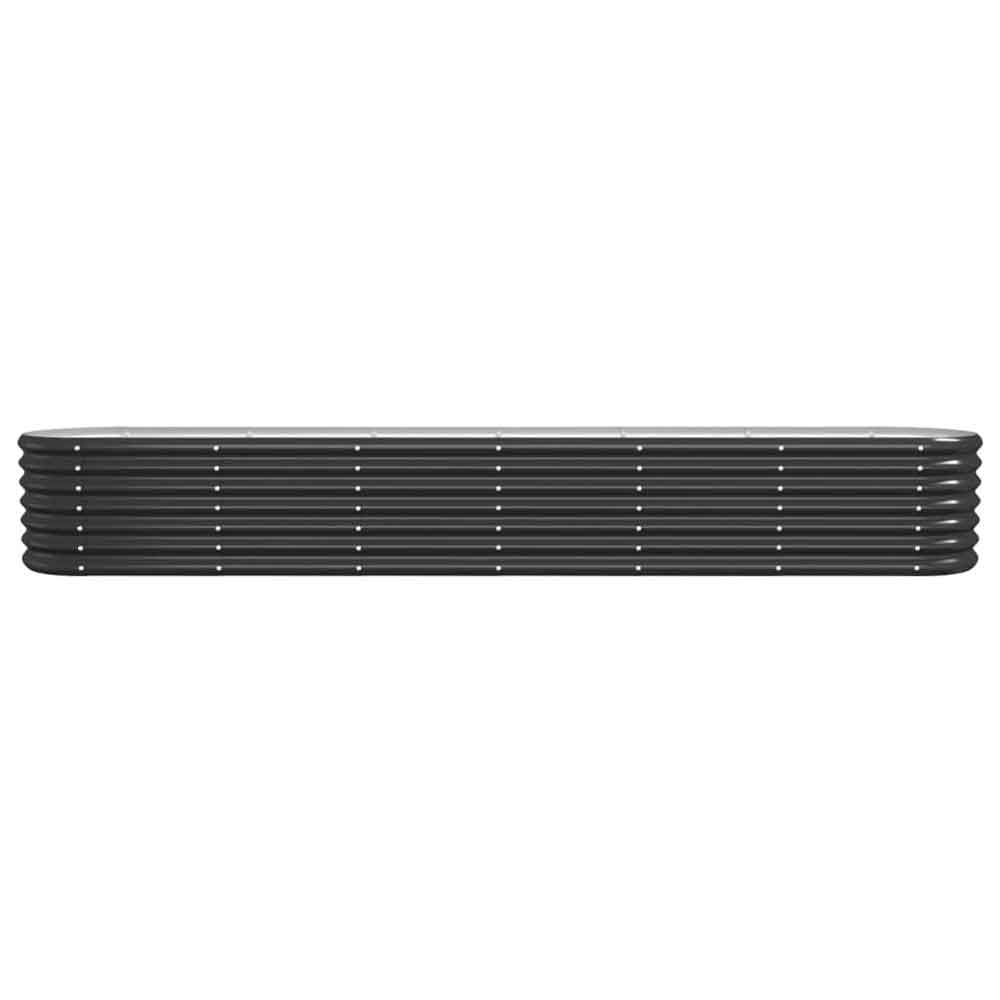 Modenza Oval 260 x 40 x 36cm Garden Galvanised Steel Planter in Anthracite