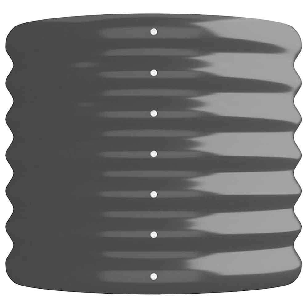 Modenza Oval 260 x 40 x 36cm Garden Galvanised Steel Planter in Anthracite