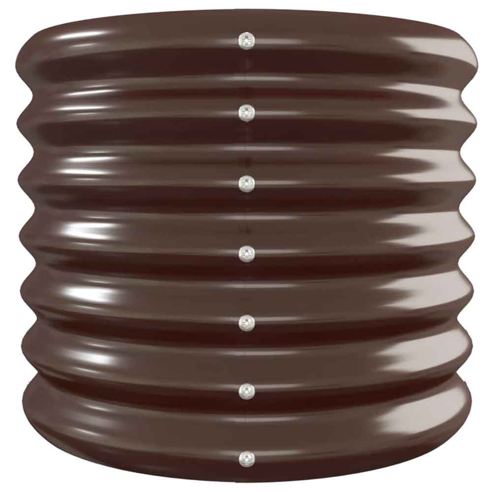 Modenza Oval 260 x 40 x 36cm Garden Galvanised Steel Planter in Brown