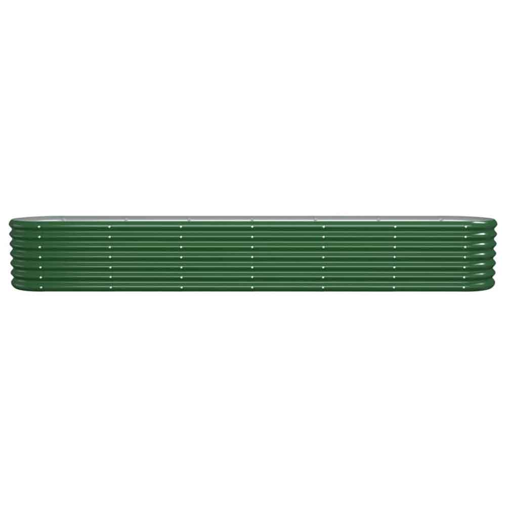Modenza Oval 260 x 40 x 36cm Garden Galvanised Steel Planter in Green