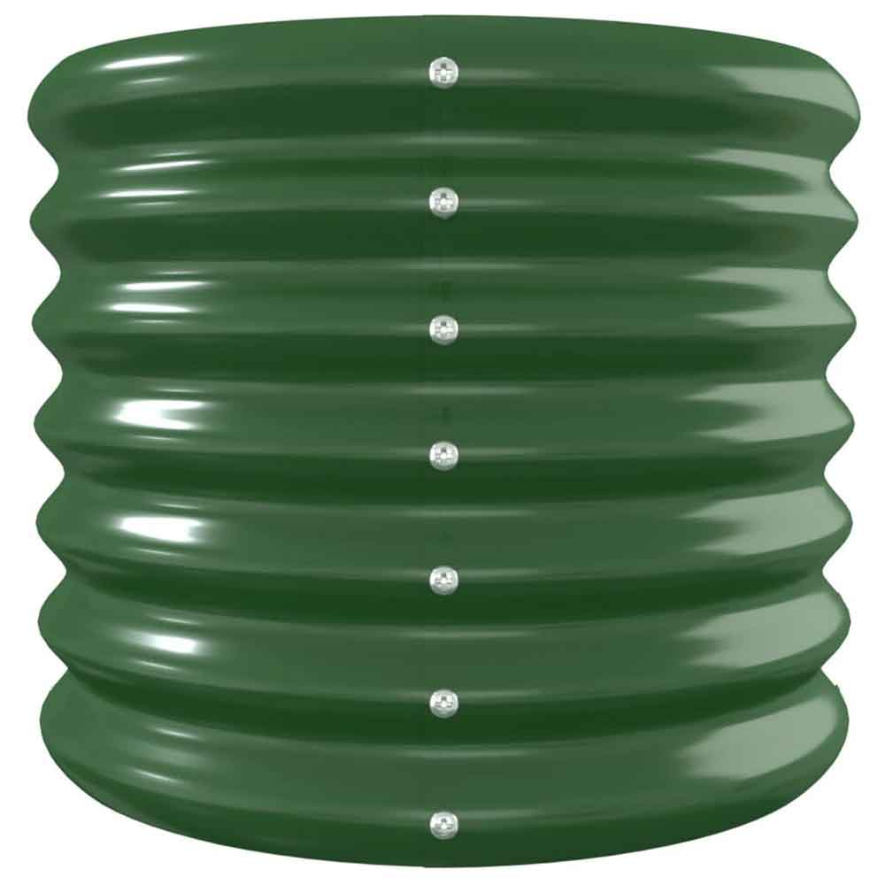 Modenza Oval 260 x 40 x 36cm Garden Galvanised Steel Planter in Green