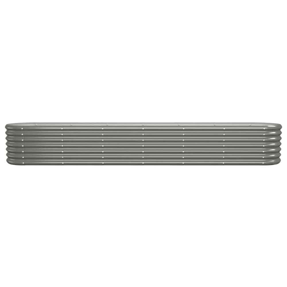 Modenza Oval 260 x 40 x 36cm Garden Galvanised Steel Planter in Grey