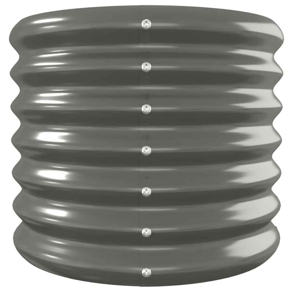 Modenza Oval 260 x 40 x 36cm Garden Galvanised Steel Planter in Grey