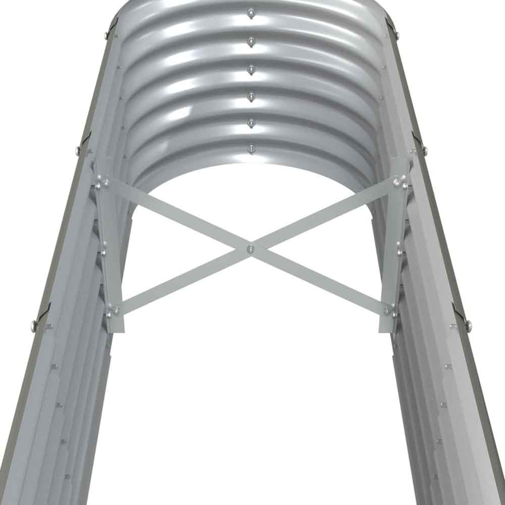 Modenza Oval 260 x 40 x 36cm Garden Galvanised Steel Planter in Grey