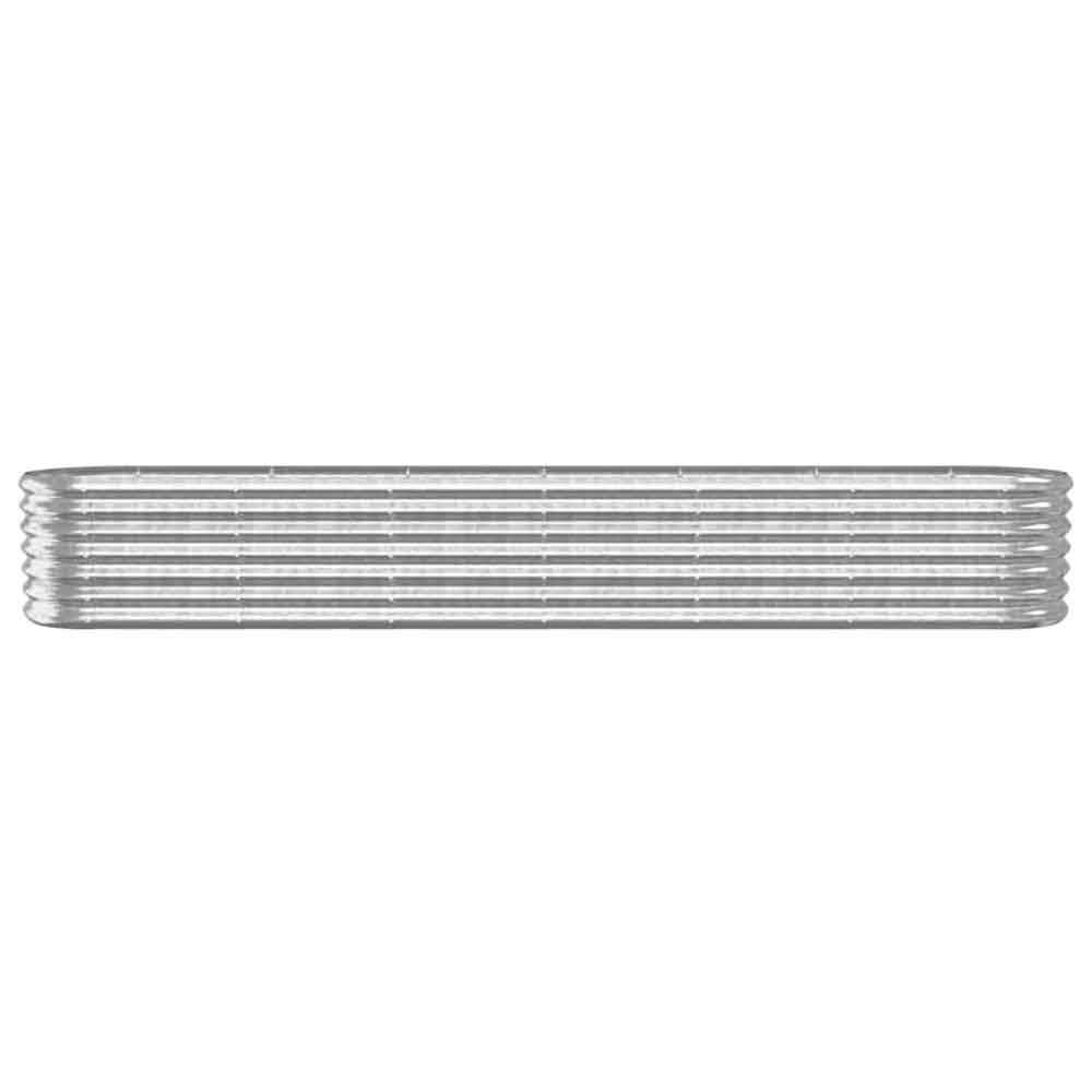 Modenza Oval 260 x 40 x 36cm Garden Galvanised Steel Planter in Silver