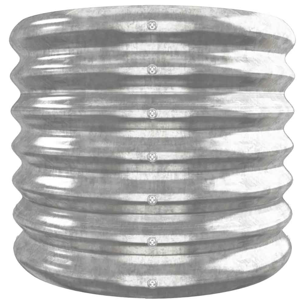 Modenza Oval 260 x 40 x 36cm Garden Galvanised Steel Planter in Silver