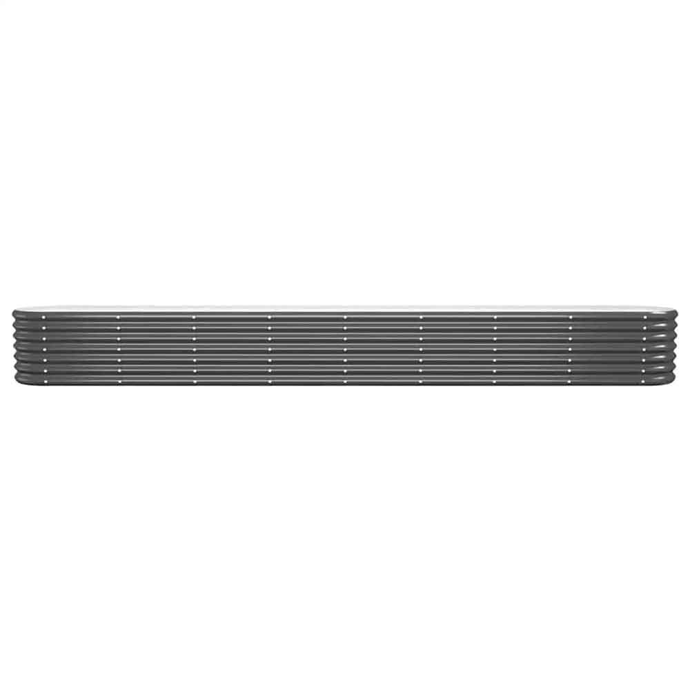 Modenza Oval 332 x 40 x 36cm Garden Galvanised Steel Planter in Anthracite
