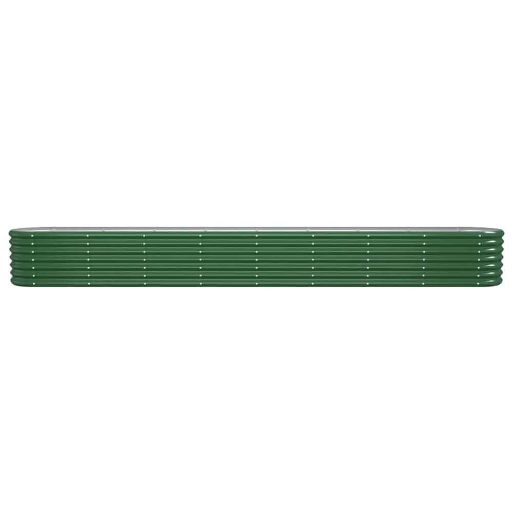 Modenza Oval 332 x 40 x 36cm Garden Galvanised Steel Planter in Green