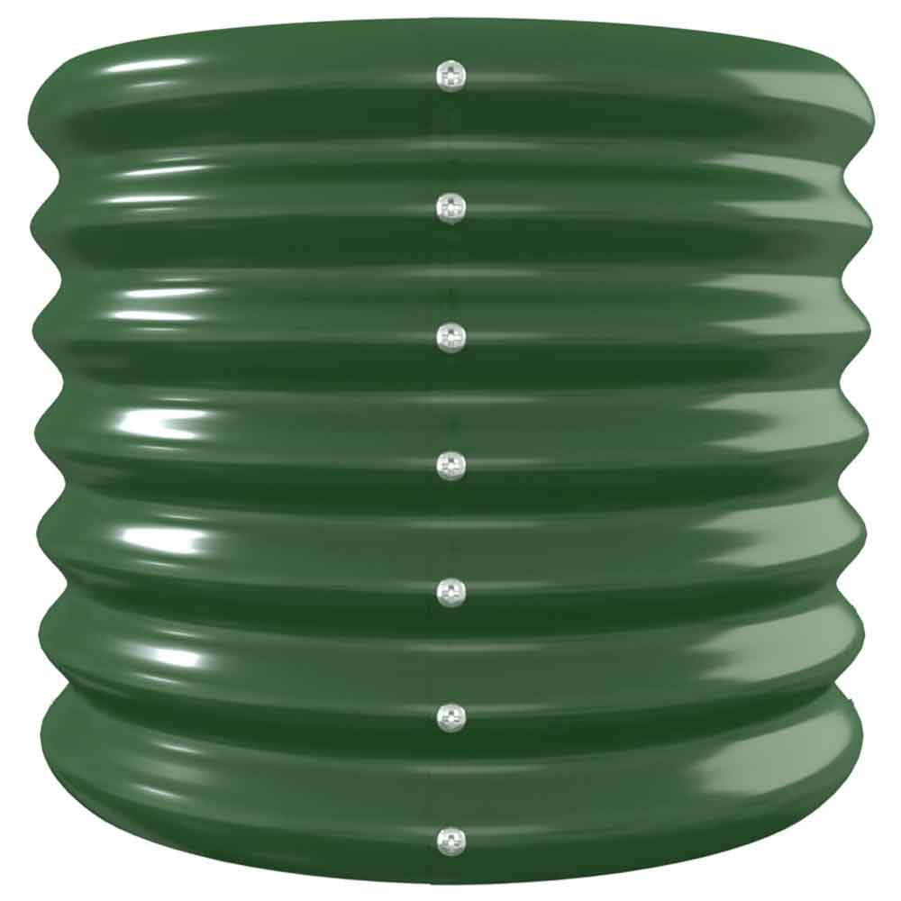 Modenza Oval 332 x 40 x 36cm Garden Galvanised Steel Planter in Green