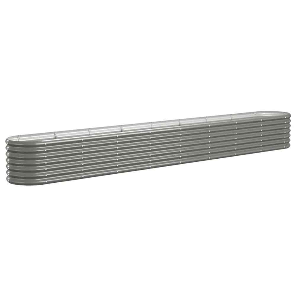 Modenza Oval 332 x 40 x 36cm Garden Galvanised Steel Planter in Grey