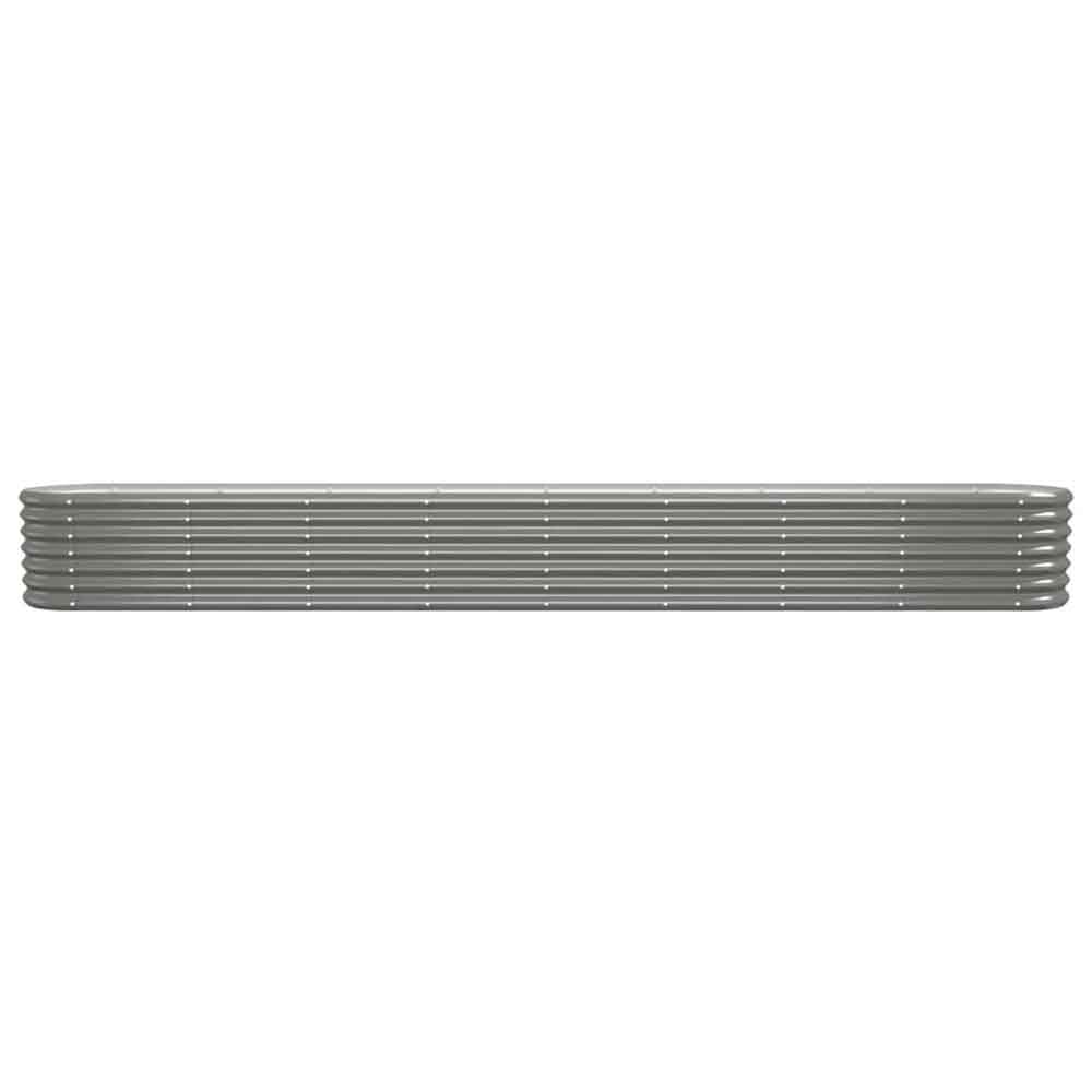 Modenza Oval 332 x 40 x 36cm Garden Galvanised Steel Planter in Grey