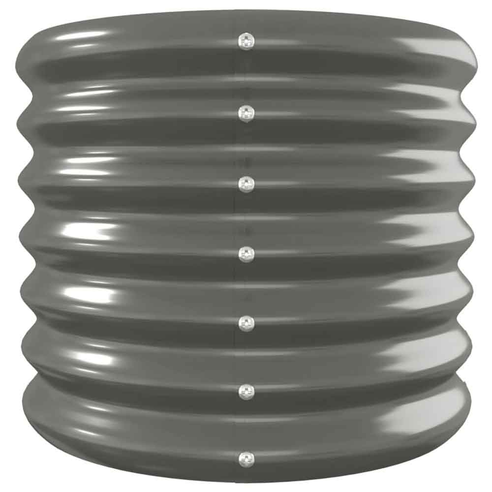Modenza Oval 332 x 40 x 36cm Garden Galvanised Steel Planter in Grey