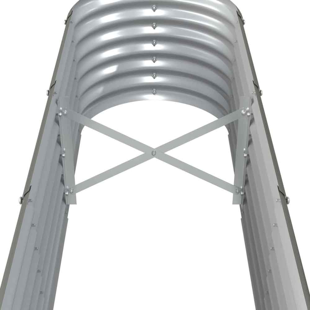 Modenza Oval 332 x 40 x 36cm Garden Galvanised Steel Planter in Grey