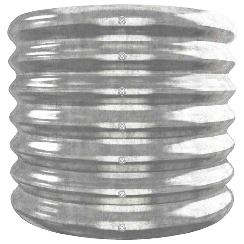 Modenza Oval 332 x 40 x 36cm Garden Galvanised Steel Planter in Silver