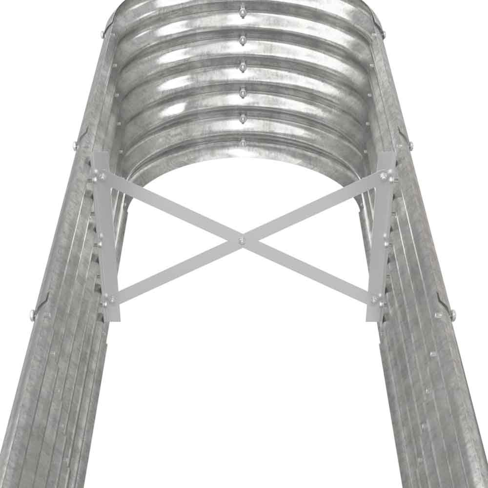 Modenza Oval 332 x 40 x 36cm Garden Galvanised Steel Planter in Silver