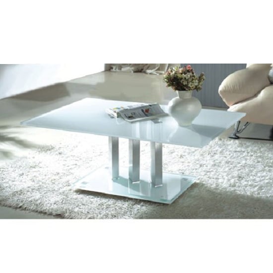 modern coffee table arcticWHCoffcs - 4 Variations Of A White Glass Coffee Table Set