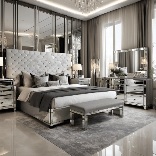 Modern Mirrored Bedroom Furniture UK Sale