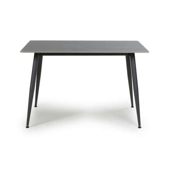 Modico Wooden Small Rectangular Dining Table In Grey And Black