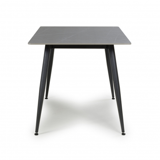Modico Wooden Small Rectangular Dining Table In Grey And Black