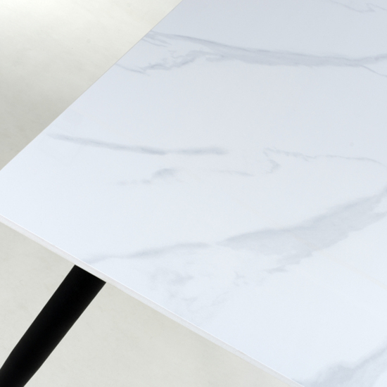 Modico Wooden Rectangular Dining Table In White And Black