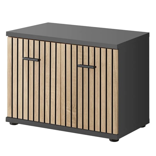 Read more about Moena wooden hallway seating bench 2 doors in anthracite
