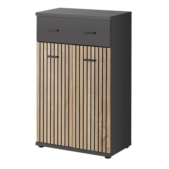 Read more about Moena wooden hallway storage cabinet 2 doors in anthracite