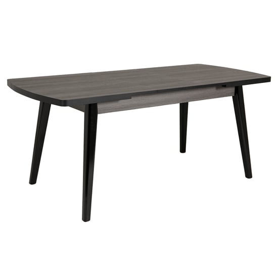 Product photograph of Mogador Large Wooden Extending Dining Table In Grey And Black from Furniture in Fashion