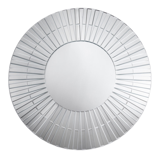 Photo of Moketa elegant flared wall mirror in silver