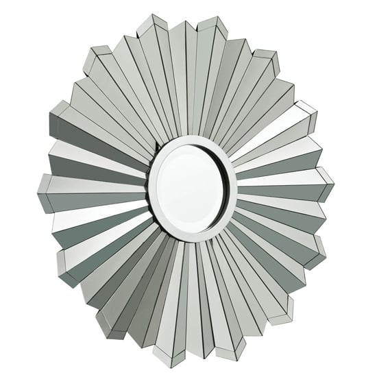 Moketa Flare Design Wall Mirror In Silver