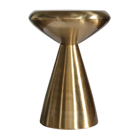 Molaton Round Metal Side Table In Gold