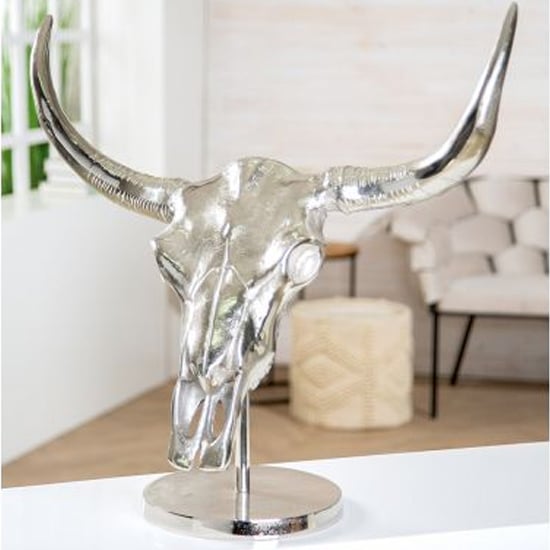 Product photograph of Moline Aluminium Object Sculpture Large In Silver from Furniture in Fashion