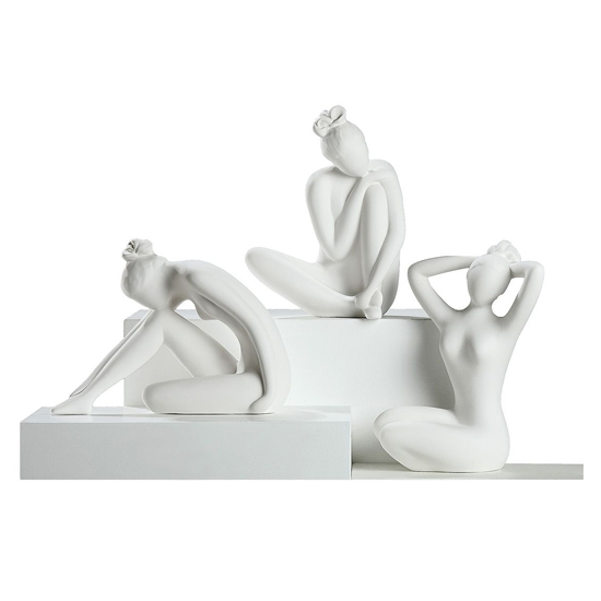 Moline Ceramics Beauties Sculpture In White