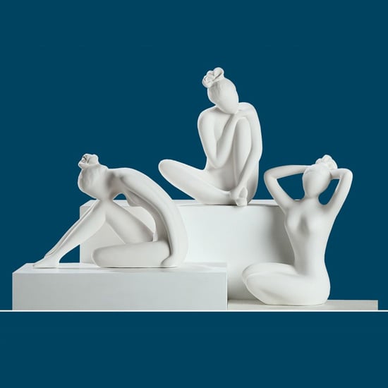 Moline Ceramics Beauties Sculpture In White