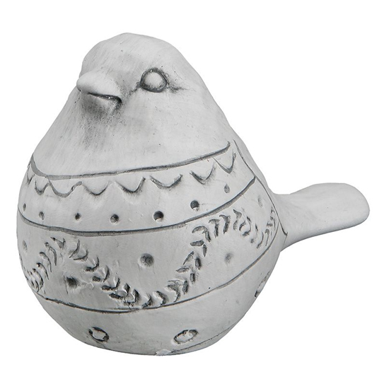 Moline Ceramics Bird Modelo Sculpture In Grey