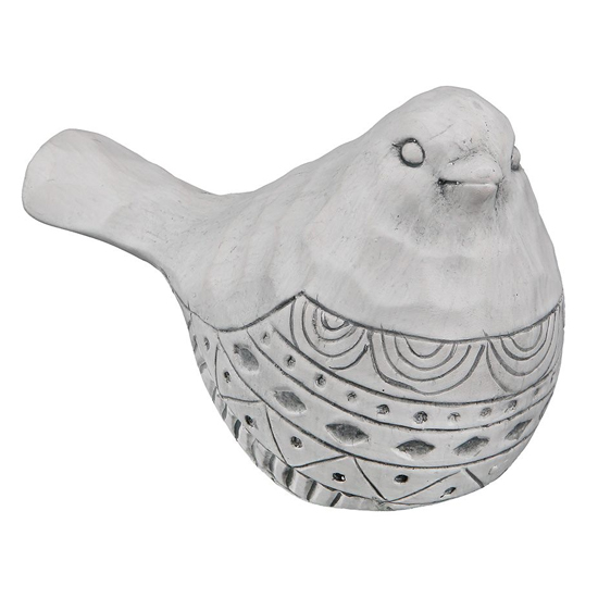 Moline Ceramics Bird Modelo Sculpture In Grey