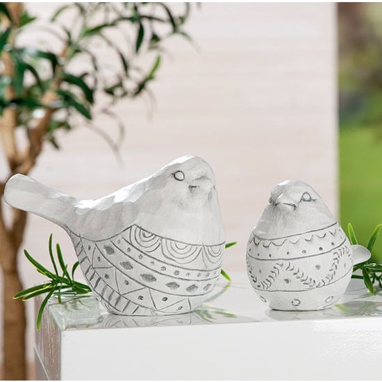 Moline Ceramics Bird Modelo Sculpture In Grey