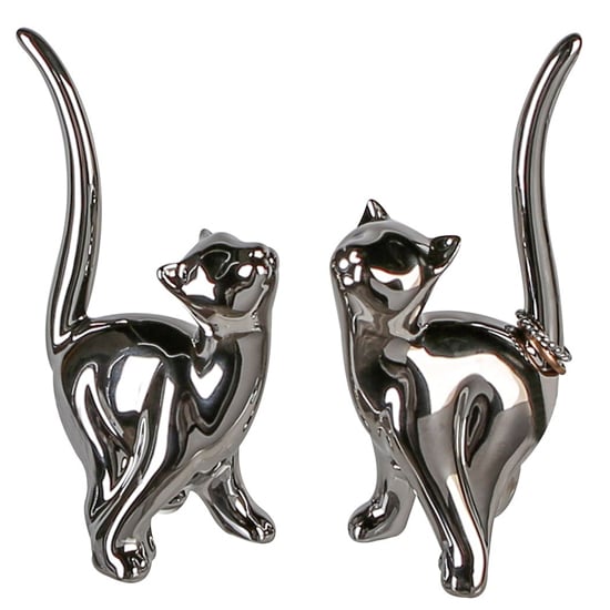 Read more about Moline ceramics cat mika sculpture in silver