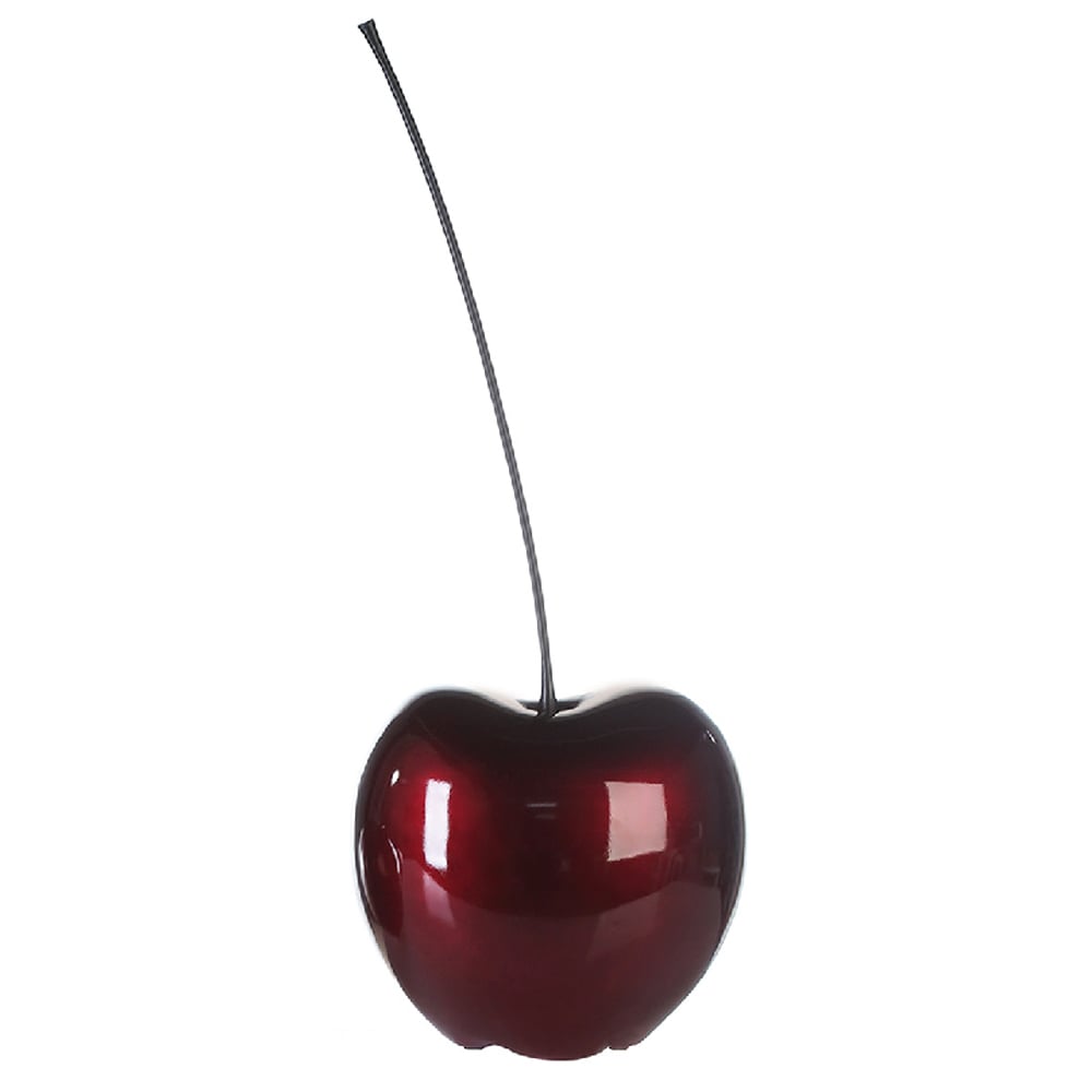 Moline Ceramics Celebration Cherry Sculpture In Dark Red